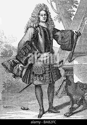 Vauban, Sebastien le Prestre de, 1.5.1633 - 30.3.1707, französischer General, volle Länge, Holzgravur, 19. Jahrhundert, Stockfoto