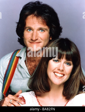 MORK und MINDY 1978-1982 Paramount TV-Serien mit Robin Williams und Pam Dawber Stockfoto