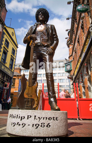 Phil Lynott Statue Dublin Irland Stockfoto