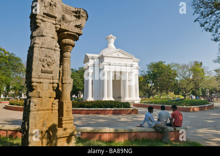 Park-Denkmal Pondicherry Tamil Nadu Indien Stockfoto