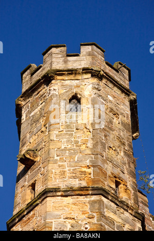 Abendsonne auf einem Turm an Battle Abbey East Sussex Stockfoto