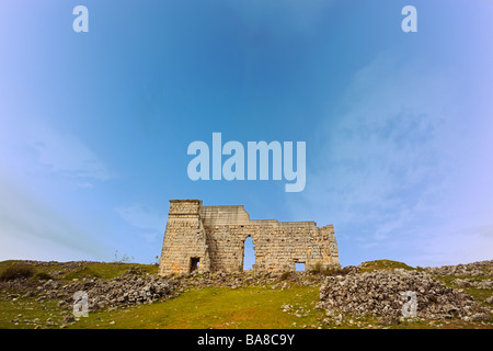 Römische Ruinen von Acinipo, Provinz Malaga, Spanien.  Ruinen der römischen Stadt auch bekannt als Ronda La Vieja. Das Theater. Stockfoto