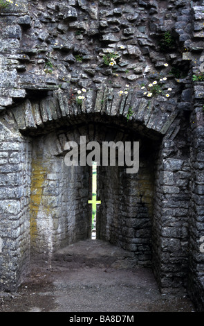 Careg Cennen Castle Arrowslit Stockfoto