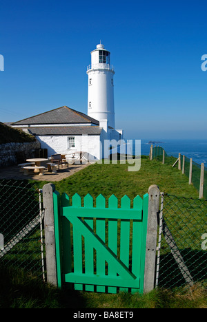 Trevose Leuchtturm in der Nähe von Padstow in Cornwall, Großbritannien Stockfoto