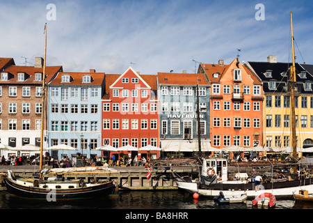 Kopenhagen, Dänemark. Sommer in Nyhavn Stockfoto