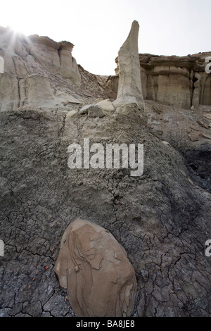 Hoodoo-Bildung in der Bisti Badlands Wildnis im nordwestlichen New Mexiko Stockfoto