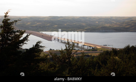 Interstate 90 Straßenbrücke über den Missouri River Chamberlain South Dakota USA Stockfoto