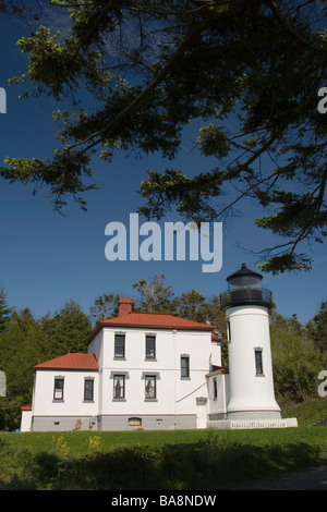 Admiralität Head Lighthouse - Fort Casey State Park - Whidbey Island, Washington Stockfoto