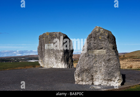 Die Aneurin Bevan Steine in der Nähe von Tredegar in Wales. Foto von Gordon Scammell Stockfoto