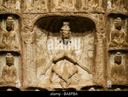 Buddhistische Stele - China, nördlichen Wei Periode, 6. Stockfoto