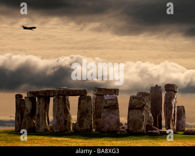 Stonehenge auf Salisbury Plain in Wiltshire im Südwesten Englands. Stockfoto