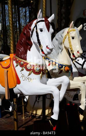 Kirmes Karussell Pferde Stockfoto