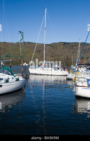 Lake Windermere Marina in der Nähe von Cockshott Punkt Stockfoto