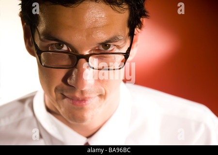 Nahaufnahme von zuversichtlich Geschäftsmann Stockfoto