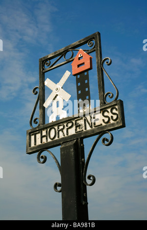 Thorpeness Wegweiser Stockfoto