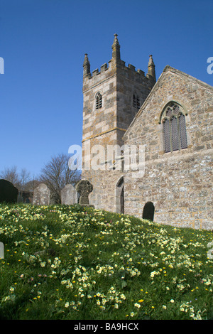 Kirche Kirche Cove, in der Nähe von The Lizard, Südküste Cornwall, England Stockfoto