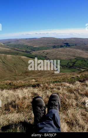 Blick von der Howgill Fells in Cumbria Stockfoto