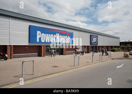 Leeres Kraftpaket Shop, Festival Retail Park, Stoke-on-Trent Stockfoto