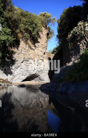 Gole Dell' Alcantara, Sizilien, Italien, Europa Stockfoto