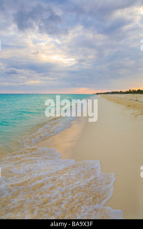 Karibik Strand Sonnenuntergang in Playacar-Playa Del Carmen in der Nähe von Cancun Quintana Roo Yucatan Halbinsel mexikanische Riviera Mexiko Stockfoto