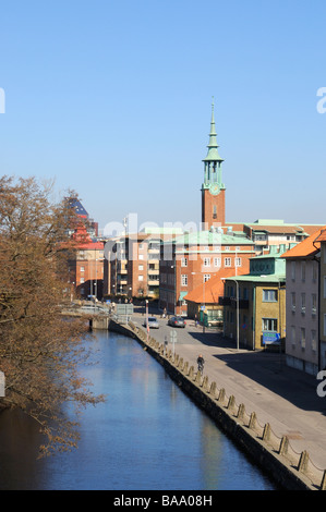 Kanal und Häuser in Göteborg Schweden Stockfoto