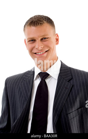 Porträt von lächelnden schönen Geschäftsmann Stockfoto