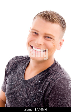 Porträt des Lächelns schönen Mannes Stockfoto