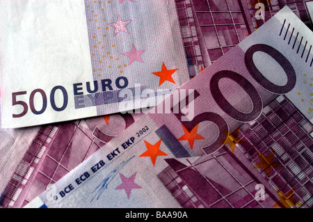 fünfhundert Euro-Banknoten Stockfoto