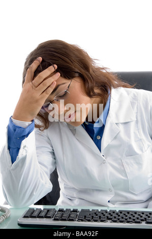 junger Arzt in Spannung Stockfoto
