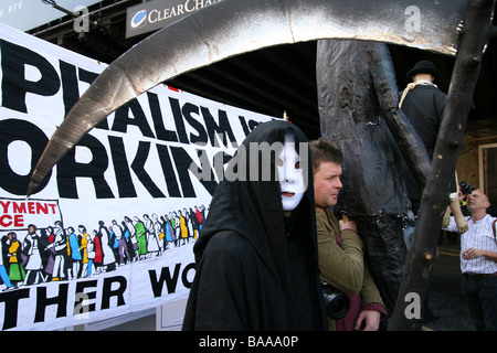 Anti-g-20-Demonstranten in London Stockfoto