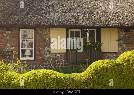 Reetdachhaus in Amberley Dorf West Sussex Stockfoto