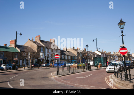 Galgate breite Hauptstraße im Zentrum der Marktgemeinde. Barnard Castle Teesdale County Durham England UK Großbritannien Stockfoto