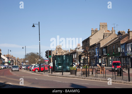 Galgate breite Hauptstraße im Zentrum der Marktgemeinde. Barnard Castle Teesdale County Durham England UK Großbritannien Stockfoto