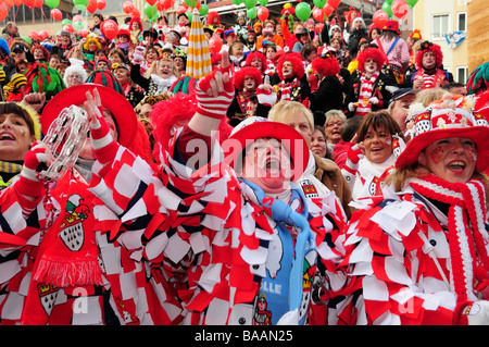 Deutschen feiert Karneval in Köln Stockfoto