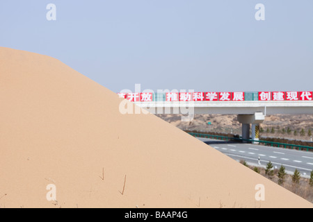 Provinz Shanxi in China ist schlecht von Dürre hervorgerufen durch Klimawandel, was zu trocknen Flüsse und Wüstenbildung betroffen Stockfoto