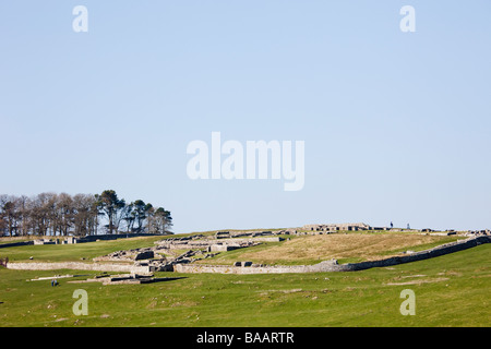 Roman Fort Ruinen am Hadrianswall. Housesteads Northumberland National Park England UK Stockfoto