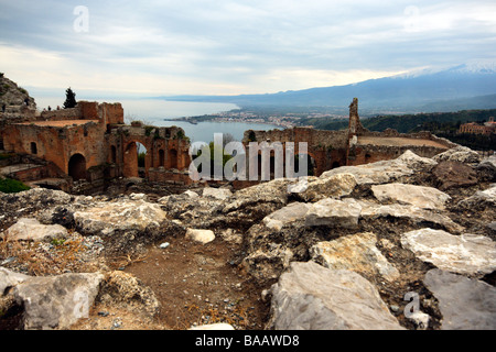 griechischen Theater in taormina Stockfoto