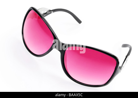 Rosa Sonnenbrille isoliert auf weißem Hintergrund Stockfoto