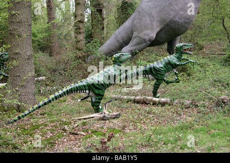 Leben Größe Modell Dinosaurier Stockfoto
