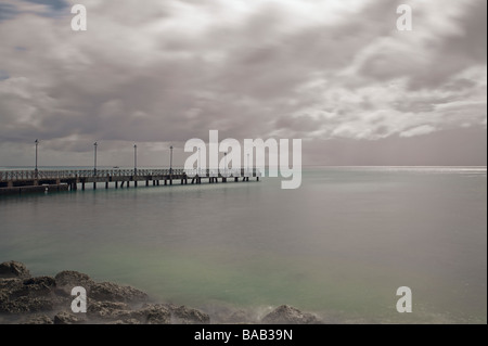 Speightstown oder "Kleine Bristol" Pier Nahaufnahme, zweitgrößte Stadt in Barbados Stockfoto