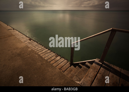 Speightstown oder "Kleine Bristol" Pier Nahaufnahme, zweitgrößte Stadt in Barbados Stockfoto