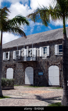 Wand-Haus-Museum und Stadtbibliothek Gustavia St Barts Stockfoto