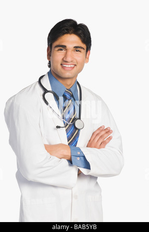 Porträt eines Arztes lächelnd Stockfoto