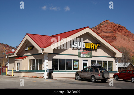 Subway Restaurant am Highway 89 Kanab Kane County Utah usa Stockfoto