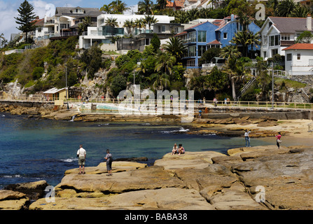 Marine Parade Manly, in der Nähe von Sydney, NSW, Australien Stockfoto