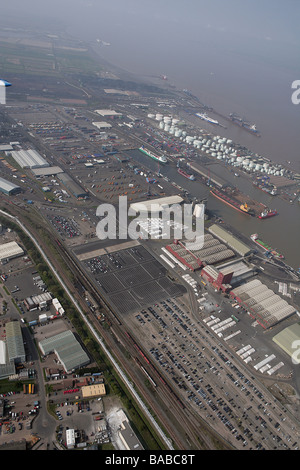 Immingham Dock Aerial erschossen Stockfoto