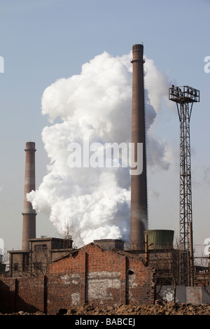 Die Hangdang Stahlwerke in Hangdang, einer der größten Stahlwerke in China und verantwortlich für massive C02-Emissionen Stockfoto