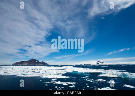 Pack Meereis rund um Paulet Insel und der antarktischen Halbinsel-Antarktis Stockfoto