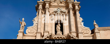 Detail der Kathedrale von Syrakus, Sizilien, Italien Stockfoto