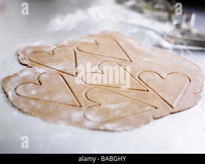 Die Herstellung von Lebkuchen Weihnachten Schweden Stockfoto